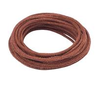 GORGECRAFT Cordon Rond en Cuir de Vachette Givré 5mX2.5mm Véritable Cuir de Yak Naturel de Première Qualité pour Tressage Fabrication de Bracelets Colliers Porte Clés Bijoux Sienna