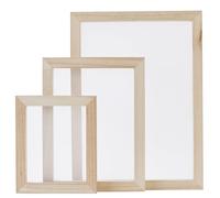 GORGECRAFT Écran de Fabrication de Papier en Bois 3 Taille Fabrication de Papier en Bois Naturel Artisanat Dessin Outil d'impression Cadre pour la Fabrication de Papiers Bricolage de Fleurs Séchées