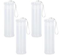 GORGECRAFT Étui à Pinceaux Rétractable en Plastique Transparent avec Cordon de Transport Support Vertical Décoratif pour Bureau Maison et Voyages (4 pièce).