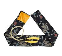 GORGECRAFT Étui en Soie à Joli Motif pour Épée de 135cm avec Pompon Doré Étui de Transport pour Épée de Samouraï Noire Fourreau pour Épée Ninja Étui pour Katana Idéal pour Le Cosplay et Halloween.