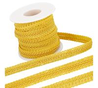 GORGECRAFT Galon Tressé Doré en Dentelle Mille Pattes 9mX12mm Embellissements Ruban en Polyester Couture pour Costumes Tissus D'Ameublement Rideaux Décoratifs Oreillers Loisirs Créatifs