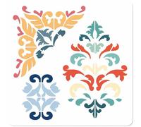 GORGECRAFT Grands Pochoirs Mandala de 30cm Fleur de Mandala Modèles de Peinture en Plastique Motif Floral Réutilisable Décoration Murale Pochoir pour Peinture sur Sol en Bois Meubles Cartes Photos