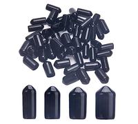 GORGECRAFT Lot de 100 Embouts en Plastique Noir pour Verseurs Mixtes Cache-Poussière pour Bouteille de Liqueur D'Huile d'olive Bec Verseur Cache-Poussière Boulon Protecteur de Filetage(5/6/7/8 mm)