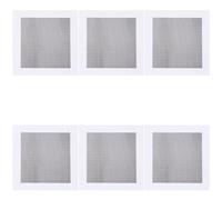 GORGECRAFT Lot de 6 feuilles de patchs carrés en aluminium pour réparation de cloison sèche avec maille autocollante en métal pour réparation rapide des trous de plafond et de plâtre 20 x 20 cm