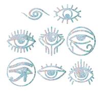 GORGECRAFT Mauvais œil Fenêtre s'accroche Anti Collision Arc-en-Ciel Fenêtre Alerte Autocollants pour Oiseaux Grève Oeil D'Horus Décalcomanies Film Vinyle Prismatique pour Portes