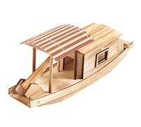 GORGECRAFT Modèle de Bateau en Bois Brut Mini Bateau de Pêche Voilier Canoë Marron Sable Projet D'Artisanat Ornement de Paysage Océanique de Bureau pour Pièce Maîtresse Projet de Bricolage