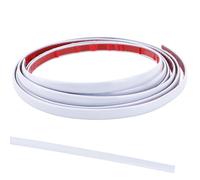 GORGECRAFT Moulure Chromée Universelle pour Garniture de Voiture 3 m X 12mm Autocollante Blanche Bande Flexible en PVC pour la Plupart des Véhicules Armoires Garde Robes Décoration D'Intérieur