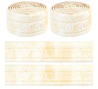 GORGECRAFT Moulure en Mousse de Couronne 4.6mX8cm Bordure Murale Flexible 3D Plinthe Bordure de Papier Peint Autocollante en Soie de Maïs Or Blanc Garniture de Moulure de Base Adhésive Mur D'Hôtel