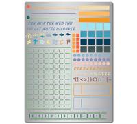 GORGECRAFT Pochoir de Journal Plan Hebdomadaire avec Symboles Météorologiques Cadre de Liste Réutilisable en Métal et Acier Inoxydable Modèle de Journal Intime pour Gravure Sur Bois Scrapbooking