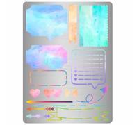 GORGECRAFT Pochoir en Métal de 19x14cm Marque Page Agenda Agenda Lignes Bannières Cadre en Flèche Pochoirs en Acier Inoxydable Modèle pour Peinture Scrapbooking Gravure Pyrogravure Suivi des Habitudes