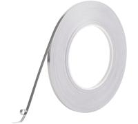 GORGECRAFT Ruban Adhésif en Polyester Métallisé Argenté 50mX5mm Métallique Brossée Bordure de Miroir Autocollante Moulure Garniture Bandes de Calfeutrage Autocollantes Carrelage Bricolage Arts