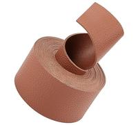 GORGECRAFT Sangle en Cuir Double Face 2 m de Long Ceinture en Cuir Plat 37.5 mm de Large Rouleau de Bande de Cuir Marron Fournitures en Cuir Texturé Brillant pour Colliers D'Animaux Cordes de Traction