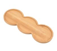 GORGECRAFT Soucoupe en Bambou pour Plantes Succulentes 22.5 x 8.5cm Plateau de Drainage Rond en Bois Moulin à Sel et à Poivre Assiettes pour Pots de Fleurs Maison Cuisine Jardin Intérieur et Extérieur