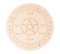 GORGECRAFT Star Pattern Pendule Board Divination en Bois Métaphysique Message Board Planches à Découper en Bois Divination Sorcellerie Autel Dessous de Verre Écologique Anti-Brûlure, 149mm