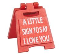 GORGECRAFT Un Petit Panneau pour Dire Je t'aime Cadeau de Saint Valentin Décoration de Table Amusante pour Bureau Maison avec Enveloppe et Carte de Vœux pour Mariage Anniversaire Couple Fiancée