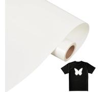 GORGECRAFT Vinyle Thermocollant Réfléchissant Blanc 30.6x2.4M PU HTV Extensible Rouleau de Vinyle pour Transfert Thermique Création de T Shirts Autres Projets Compatible avec Machine de Presse à Chaud