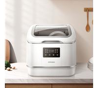 GORGENOX Lave-vaisselle de table, 3 ensembles, sans installation, désinfection à haute température, lavage, séchage et rangement intégrés, lavage aux fruits et légumes à l'oxygène actif, lave-vaissell