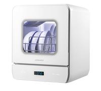 GORGENOX Lave-vaisselle de table, capacité 3 couverts, lavage, désinfection, séchage et stockage en un seul appareil, petit système d'eau adoucie, séchage à l'air chaud, désinfection UV