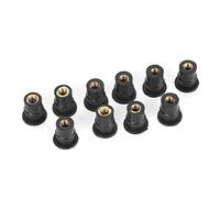 Gorgeri 10 Pcs M5 Boulons de pare-brise En Caoutchouc Écrous De Puits 5mm Métrique Motos Boulons De Pare-Brise Wellnut