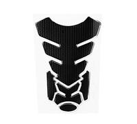 Gorgeri Autocollant de réservoir de moto, protection de protecteur de réservoir d'autocollant de réservoir d'essence de carburant de moto de PVC 3D(Noir + argent)