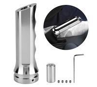 Gorgeri Couverture de Frein à main de Voiture,Couvercle de Frein à main en alliage d'aluminium Protecteur de Poignée Universelle Manchon de frein à main(Argent)