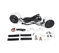 Gorgeri Haut-parleur moto, haut-parleur Bluetooth imperméable pour moto, radio audio FM 7/8-1,25 po