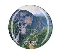 Gorges de l'Ardèche - Aimant de réfrigérateur - Souvenir de voyage - Vallon-Pont-dArc France