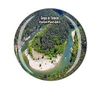 Gorges de l'Ardèche - Aimant de réfrigérateur Vallon-Pont-dArc France - Souvenir touristique - Cadeau