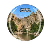 Gorges de l'Ardèche Vallon-Pont-dArc France Aimant de réfrigérateur en cristal souvenir souvenir collection cadeau