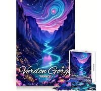 Gorges du Verdon, France Puzzle de 1000 pièces pour Adultes, Exercice Mental, détente agréable, découpe précise, Cadeau d'anniversaire (50x75cm)