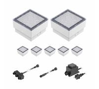 Gorgon LED à encastrer dans le sol pour extérieur 10x10cm 12V blanc chaud