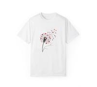 GORHEY T-shirt 'Women's Summer Short-Sleeve Shirt with Dandelion Print Tees' blanc, Taille XL