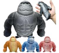 Gorilla Anti Stress, Figurine de Gorille Anti Stress, Singe Anti Stress, Jouer Antistress Singe, Jouet Gorille Etirable, Gorille Jouet, pour Enfants et Adultes pour Soulager Le Stress(Noir)