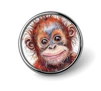 Gorilla Badges décoratifs en alliage d'aluminium durable pour chemises, vestes, chapeaux, uniformes - 2,5 cm