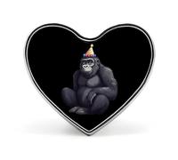 Gorilla Birthday Brooch Pins Heart Badge Collar Lapel Pins Dress Coat Accessories for Women Men