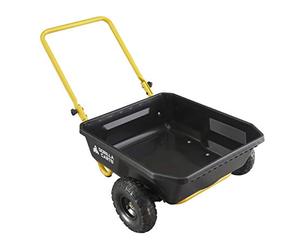 Gorilla Carts GCR-4 Chariot de Jardin en polyéthylène de 1,2 m³, capacité de 136 kg, Chariot de Jardin avec lit en polyéthylène résistant aux Chocs de 76,2 x 61 cm et pneus pneumatiques de 25,4 cm,