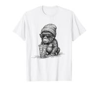 Gorilla Cute Scribble Doodle Bonnet Café glacé T-Shirt