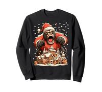 Gorilla de Père Noël et Pain d'épice Enneigé Humoristique Sweatshirt