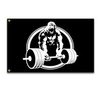 Gorilla Drapeau d'haltérophilie de 0,9 x 1,5 m pour décoration de maison, salle de sport, chambre d'université, garage, bannière décorative