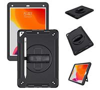 Gorilla Étui portefeuille pour Apple iPad Mini Protection avant et arrière avec fonction veille/réveil automatique magnétique Emplacements pour cartes et poches de rangement Motif fibre de carbone de qualité supérieure