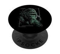 Gorilla Face Art Animal Lover Motif Jungle Cool Hommes Femmes PopSockets PopGrip Adhésif