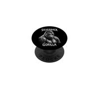 Gorilla Face Monkey Angry Growling Scary Silverback Gorilla PopSockets PopGrip Adhésif