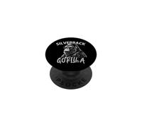 Gorilla Face Monkey Angry Growling Scary Silverback Gorilla PopSockets PopGrip Adhésif