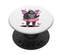 Gorilla Fairy Ballerina Gorillas PopSockets PopGrip Adhésif