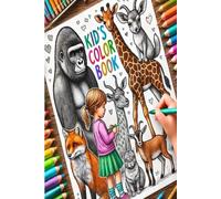 Gorilla, Fox, Giraffe, Deer, Goat Coloring Book: Fun and Relaxing Animal Designs for Kids and Adults: A Fun and Easy Animal Coloring Book for Creativity and Relaxation
