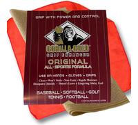 Gorilla Gold Tacky - Lot de plusieurs packs de gants pour softball, golf, baseball, tennis et plus encore, avec chiffon Covey (1 serviette collante)