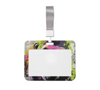 Gorilla Graffiti Porte-badge coulissant en plastique rigide pour cartes de travail pour infirmières et bureau