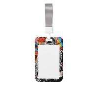 Gorilla Graffiti Street Art Porte-badge coulissant en plastique rigide pour cartes de travail pour infirmières et bureau