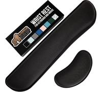Gorilla Grip Lot de 2 repose-poignets en mousse à mémoire de forme pour clavier d'ordinateur, souris, design ergonomique pour soulager la douleur, repose-main et bras, repose-tapis de souris,