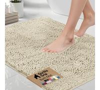 GORILLA GRIP Tapis de bain épais doux et absorbant en microfibre chenille à séchage rapide avec envers en caoutchouc lavable pour salle de bain Motif nuage poussiéreux 76,2 x 50,8 cm